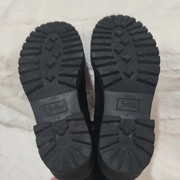 Zodiac Black Lace-Up Boots with Red Accents - Picture 7 of 7